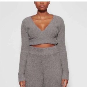 Skims Cozy Set in smoke size s/m